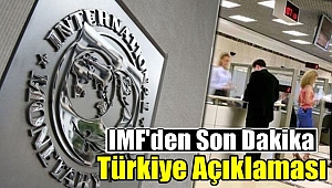IMF'den Son Dakika Türkiye Açıklaması