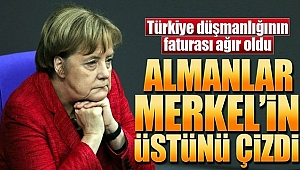 Almanlar Merkel'in Üzerini Çizdi!