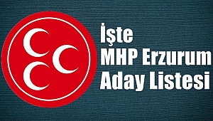 İşte MHP Erzurum Milletvekili Aday Listesi