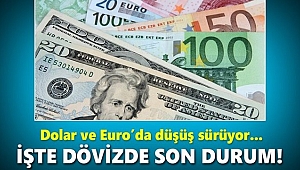 Dolar ve Euro'da Düşüş Devam Ediyor