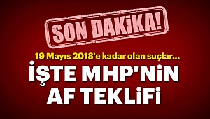 İşte MHP'nin Merakla Beklenen Af Teklifi!