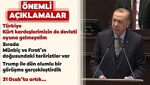 Başkan Erdoğan'dan Önemli Açıklamalar