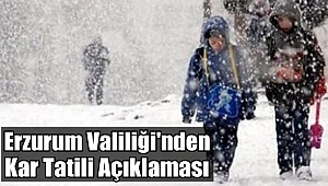 Erzurum'da Eğitime Kar Engeli