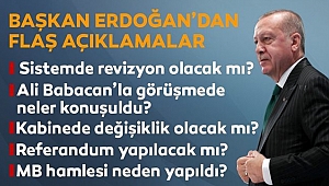 Başkan Erdoğan'dan Flaş Açıklamalar