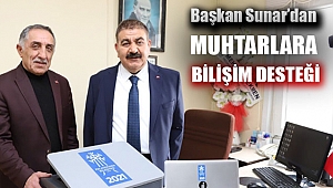 Başkan Sunar 'dan Muhtarlara Bilişim Desteği