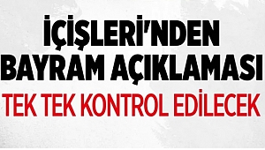İçişleri Bakanlığından Bayram Genelgesi