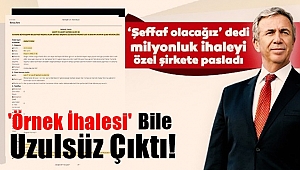 Mansur Yavaş'ın Örnek İhalesi Bile usulsüz Çıktı!
