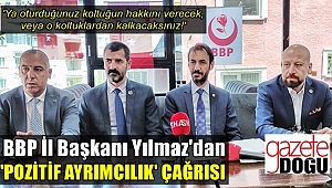 Başkan Yılmaz'dan Pozitif Ayrımcılık Çağrısı