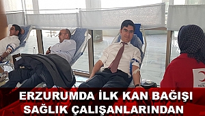 Erzurum’da 2023 Yılının İlk Kan Bağışı Sağlık Çalışanlarından…