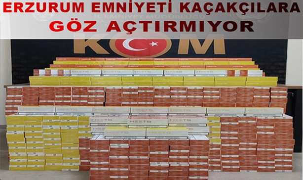 Erzurum Emniyeti Kaçakçılara Göz Açtırmıyor