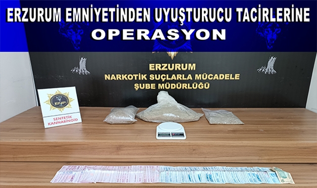 Erzurum Emniyeti'nden Uyuşturucu Tacirlerine Operasyon