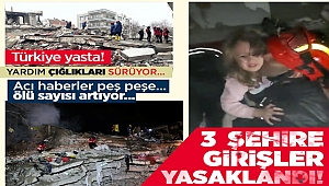 Deprem Bölgesine Araç Girişi Yasaklandı!