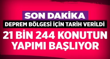 21 Bin 244 Konutun Yapımı Başlıyor