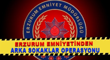 Erzurum Emniyetinden Arka Sokaklar Operasyonu