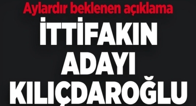 Millet İttifakının Adayı Belli Oldu