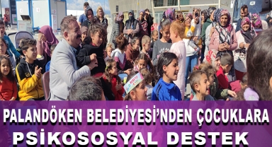 Palandöken Belediyesi Mobil TV Depremzede Çocuklara Moral Oldu