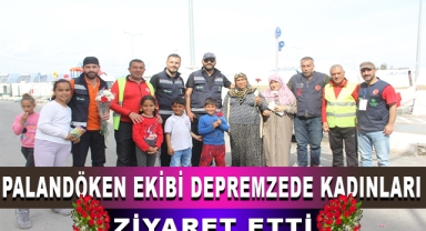 Palandöken Ekibi Depremzede Kadınların Hüznünü Paylaştı