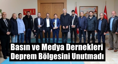 Basın ve Medya Dernekleri Deprem Bölgesini Unutmadı