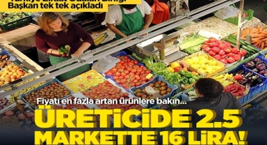 Üreticide 2,5 Markette 16 Liradan Fazla!