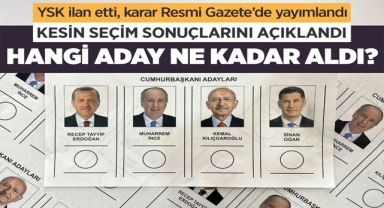YSK Kesin Seçim Sonuçlarını Açıkladı!