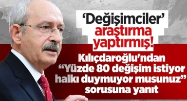 Halkın Yüzde Sekseni Değişim İstiyor