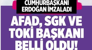 Kurum Başındaki İsimler Değişti
