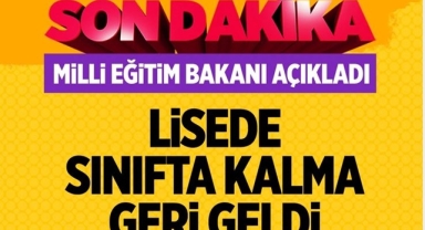 Lisede Sınıfta Kalma Geri Geliyor