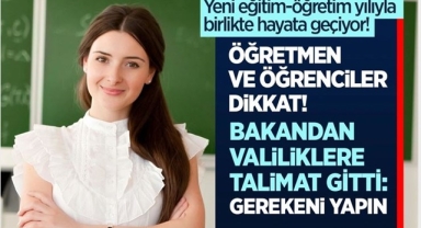 Öğretmen ve Öğrenciler Dikkat!