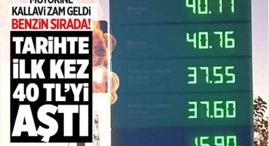 Motorine Kallavi Zam Geldi 40 Lirayı Aştı!