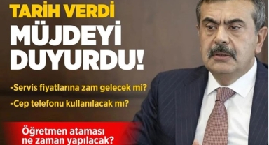 Yusuf Tekin müjdeyi verdi, tarihi duyurdu!