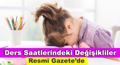 Ders Saatlerindeki Değişikliler