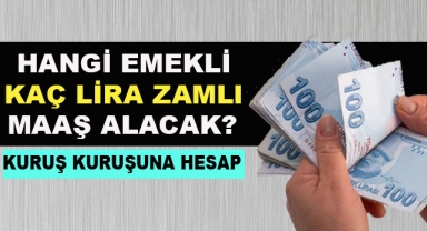 İşte Kuruşu Kuruşuna Ek Zamlı Emekli Maaşları