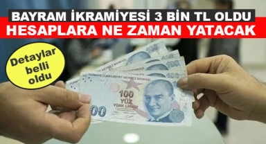 Bayram İkramiyesi 3 Bin TL Oldu