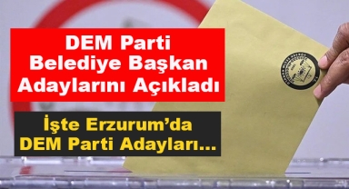 DEM Parti Erzurum İlçe Belediye Başkan Adaylarını Tanıttı