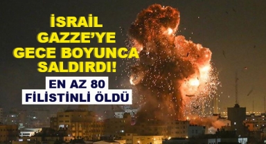 İsrail'in Gazze'ye Gece Boyunca Saldırdı