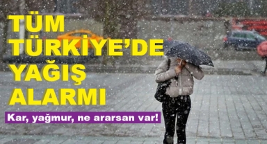 Tüm Türkiye'de Yağış Alarmı