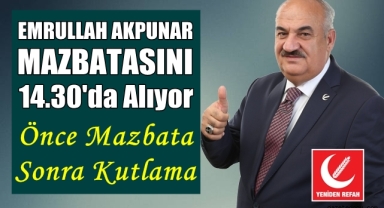 Akpunar Mazbatasını Alıyor