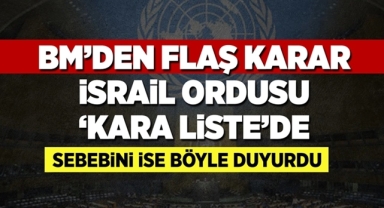 BM'den İsrail Ordusu İçin Flaş Karar