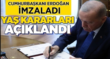 Cumhurbaşkanı Erdoğan YAŞ Kararlarını İmzaladı