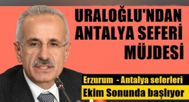Erzurum - Antalya Uçuşları Başlıyor