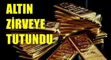 Altın zirveye tutundu