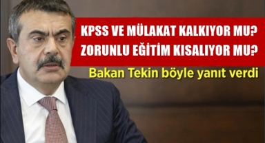 Bakan Tekin gündemi değerlendirdi
