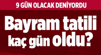 Bayram tatilinde süre uzamayacak