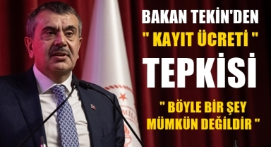 Bakan Tekin uyardı