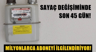 Doğal gaz sayaç değişiminde son 45 gün