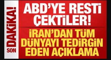 İran'dan ABD'ye rest 