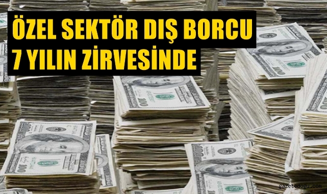 Özel sektör dış borcu 7 yılın zirvesinde