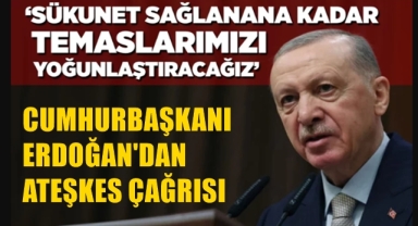 Cumhurbaşkanı Erdoğan'dan ateşkes çağrısı