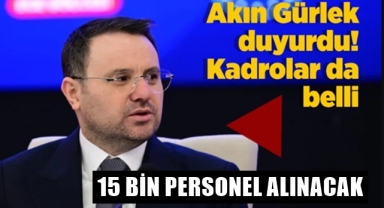 Bakan Gürlek'ten personel alım açıklaması