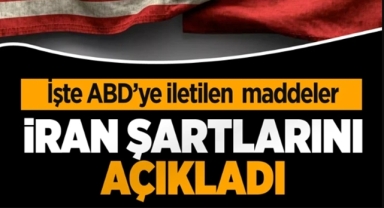 İran barış şartlarını açıkladı